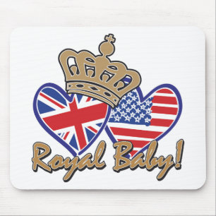 Alfombrilla De Ratón ROYAL-BABY-USA-UK-Con-Corona