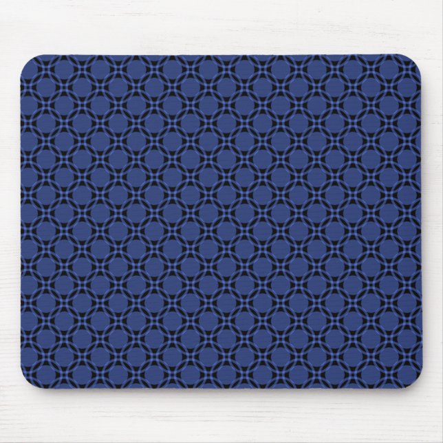 Alfombrilla De Ratón Royal Blue Funky Circles Mousepad (Frente)