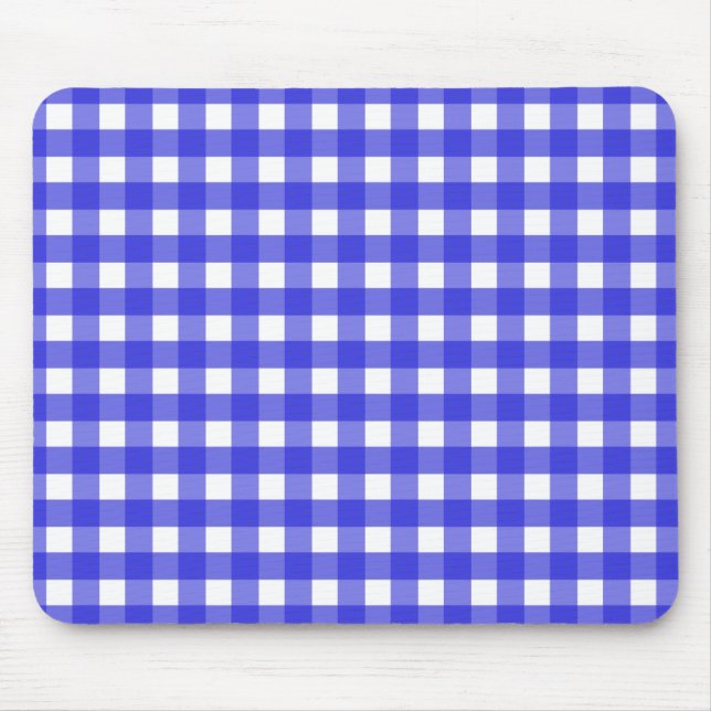 Alfombrilla De Ratón Royal blue gingham (Frente)