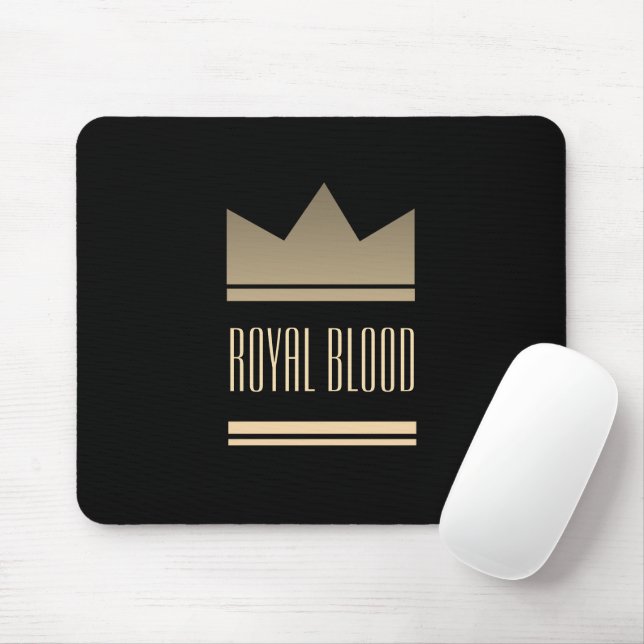 Alfombrilla De Ratón Royal Gold Crown Black (Con ratón)