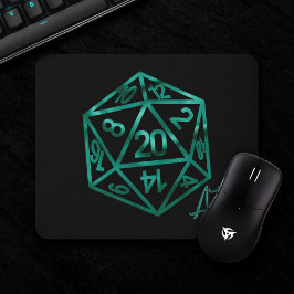 Alfombrilla De Ratón RPG Crit AF | Fantasía de esmeralda Tabletop Gamer