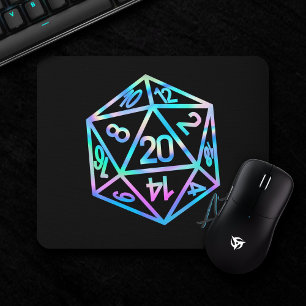 Alfombrilla De Ratón RPG Crit AF   Holo Fantasy Tabletop PnP Gamer Dice