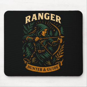 Alfombrilla De Ratón Rpg Gamer Ranger D20 Dice Nerdy Geek Hombres Mujer