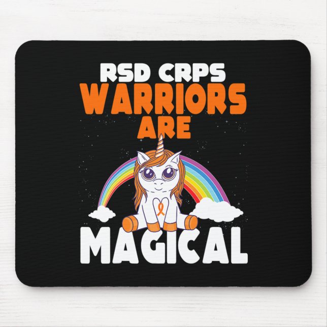 Alfombrilla De Ratón RSD CRPS Conciencia Naranja Cinta Cinta Cím Mágica (Frente)