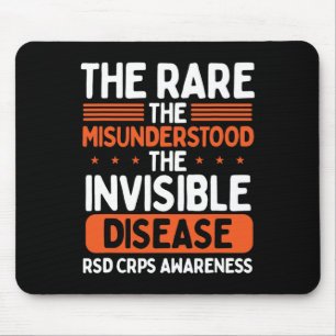 Alfombrilla De Ratón RSD CRPS Warrior Naranja Ribbon Enfermedad Invisib