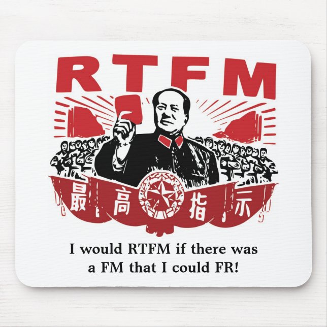 Alfombrilla De Ratón RTFM Mousepad de Mao (Frente)
