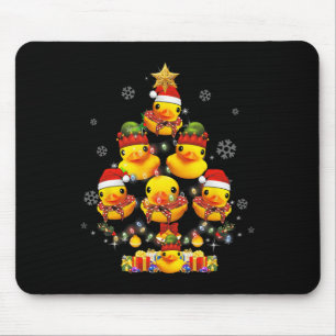 Alfombrilla De Ratón Rubber Duck Christmas Tree Xmas Light Rodeada D