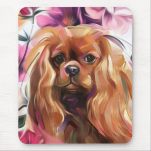 Alfombrilla De Ratón Ruby Cavalier Perro Pinza de ratón
