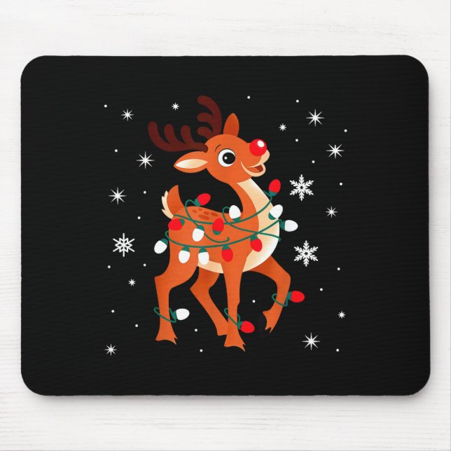 Alfombrilla De Ratón Rudolph The Red Nose Reindeer For Kids And Christm (Frente)