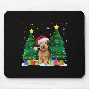 Alfombrilla De Ratón Rueda blanda recubierta Terrier Perro Lover Santa