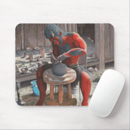 Alfombrilla De Ratón Rueda de la cerámica de Ogro Fantasía Mousepad Art