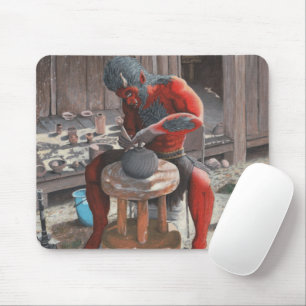 Alfombrilla De Ratón Rueda de la cerámica de Ogro Fantasía Mousepad Art