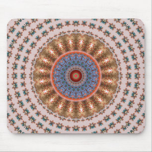 Alfombrilla De Ratón Rueda de mandala marrón...