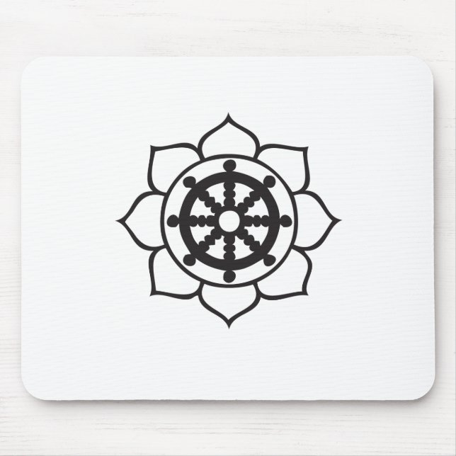 Alfombrilla De Ratón Rueda Lotus de Dharma (Frente)