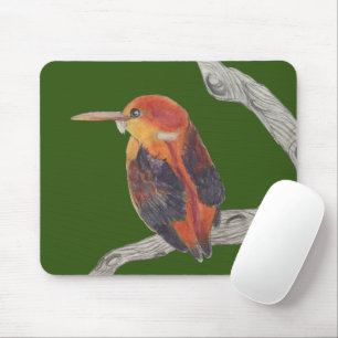 Alfombrilla De Ratón Rufous Kingfisher en una almohadilla de ratón