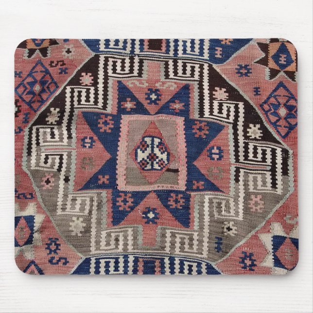 Alfombrilla De Ratón Rug Kilim Rojo de la Antigüedad Oriental (Frente)