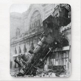 Alfombrilla De Ratón Ruina del tren en Montparnasse 1895