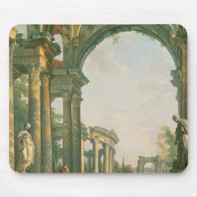 Alfombrilla De Ratón Ruinas clásicas, siglo XVIII (Frente)