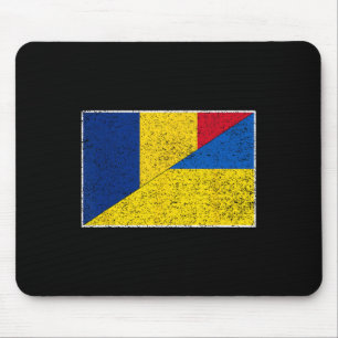Alfombrilla De Ratón Rumania Ucrania Bandera Orgullo Rumano Ucraniano N