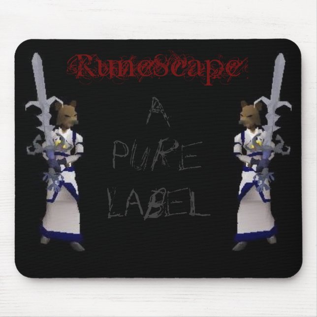 Alfombrilla De Ratón RuneScape - una etiqueta pura (Frente)