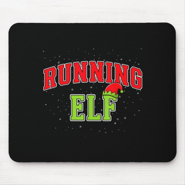 Alfombrilla De Ratón Running Elf Christmas Family Matching Group Xmas R (Frente)