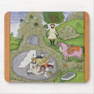 Alfombrilla De Ratón Rustam que mata al demonio blanco, ilustracion de