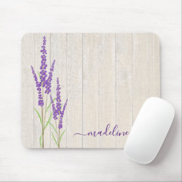 Alfombrilla De Ratón Rustic Lavender Botanical | Personalized Mousepad