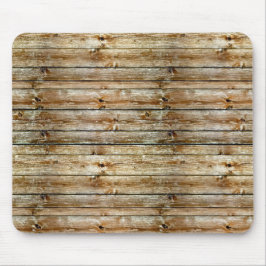 Alfombrilla De Ratón Rustic Weathered Brown Wood Plank Seamless Pattern