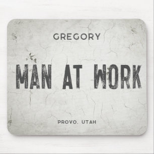 Alfombrilla De Ratón Rústica moderna granja industrial Ciudad de nombre