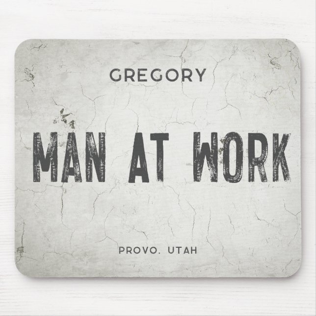 Alfombrilla De Ratón Rústica moderna granja industrial Ciudad de nombre (Frente)