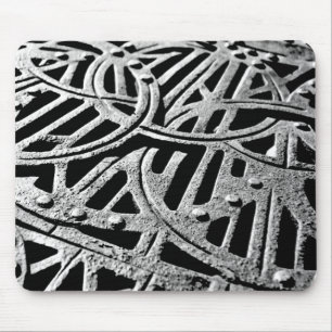 Alfombrilla De Ratón Rusty Grate en gris