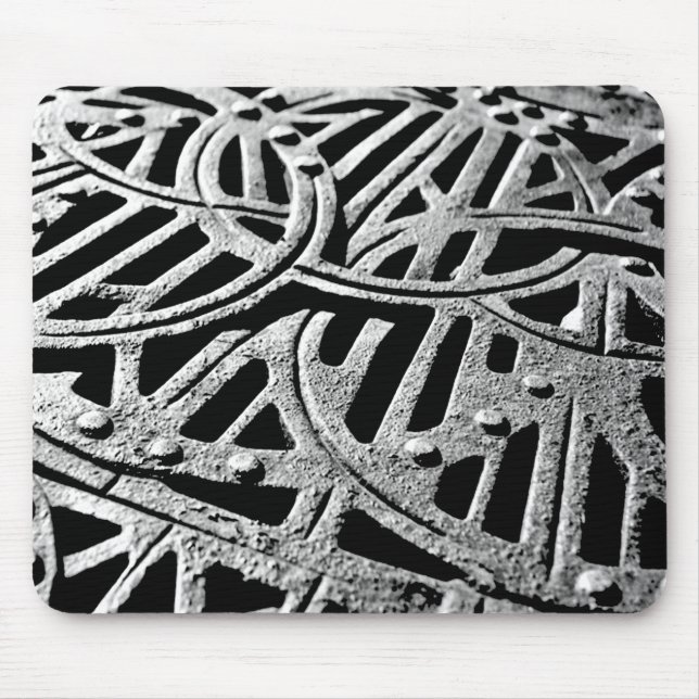 Alfombrilla De Ratón Rusty Grate en gris (Frente)