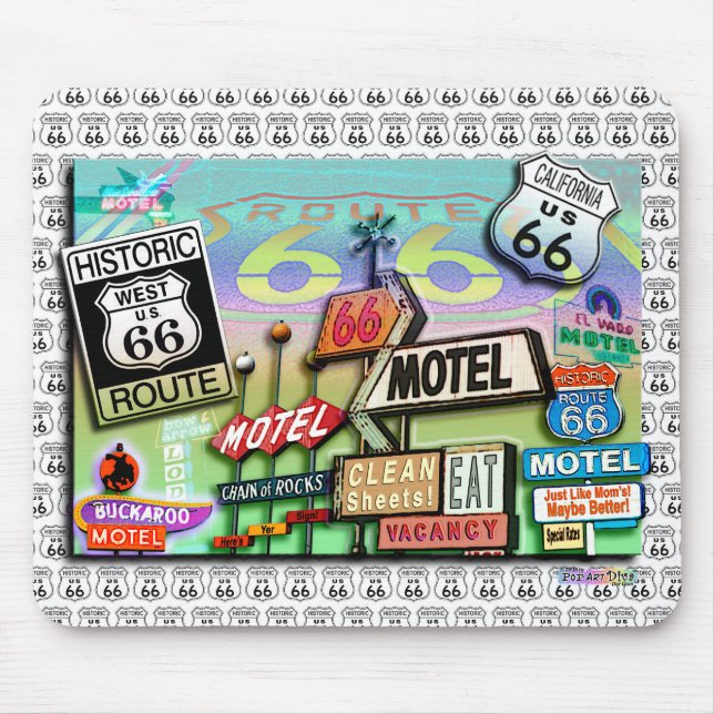 Alfombrilla De Ratón Ruta 66 - El camino Mousepad de la madre (Frente)