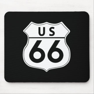 Alfombrilla De Ratón Ruta 66 Rótulo clásico de carretera Mousepad