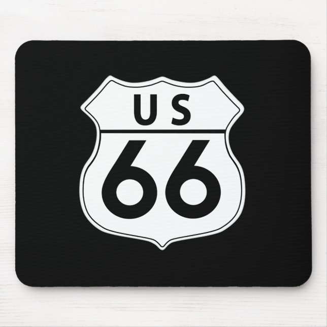 Alfombrilla De Ratón Ruta 66 Rótulo clásico de carretera Mousepad (Frente)