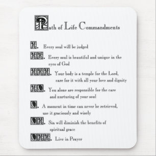 Alfombrilla De Ratón Ruta de los mandamientos de vida