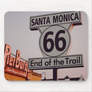 Alfombrilla De Ratón Ruta de Santa Mónica 66 California