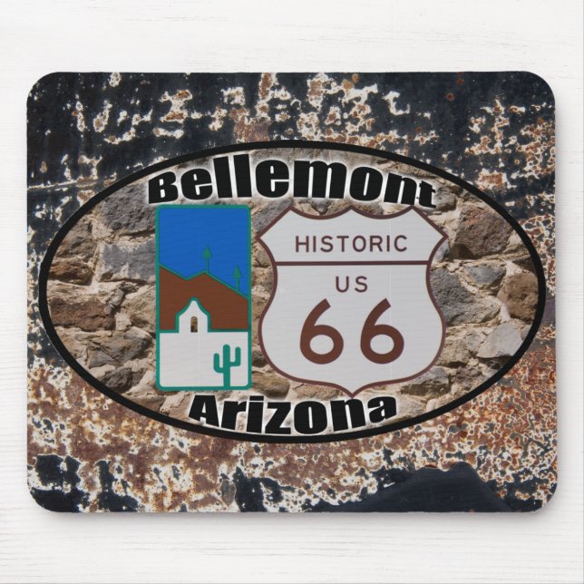 Alfombrilla De Ratón Ruta histórica 66 Bellemont, Arizona de los (Frente)