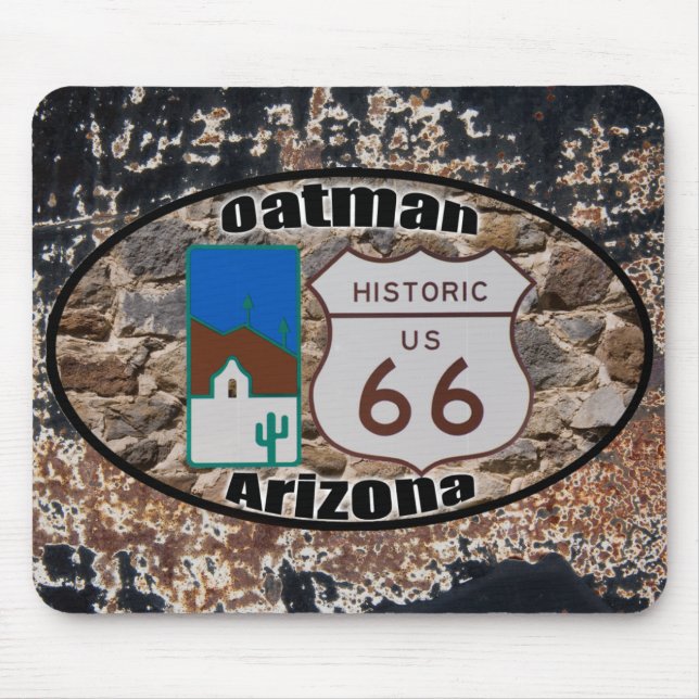 Alfombrilla De Ratón Ruta histórica de Estados Unidos 66 Oatman Arizona (Frente)