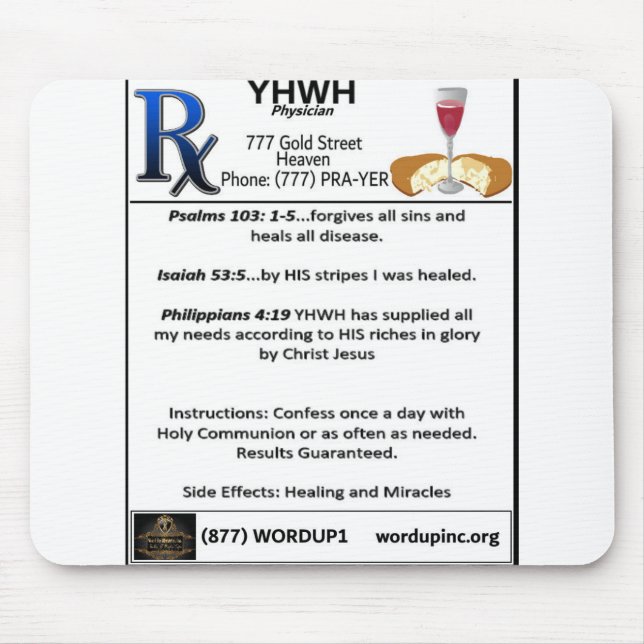 Alfombrilla De Ratón Rx-YHWH (Frente)