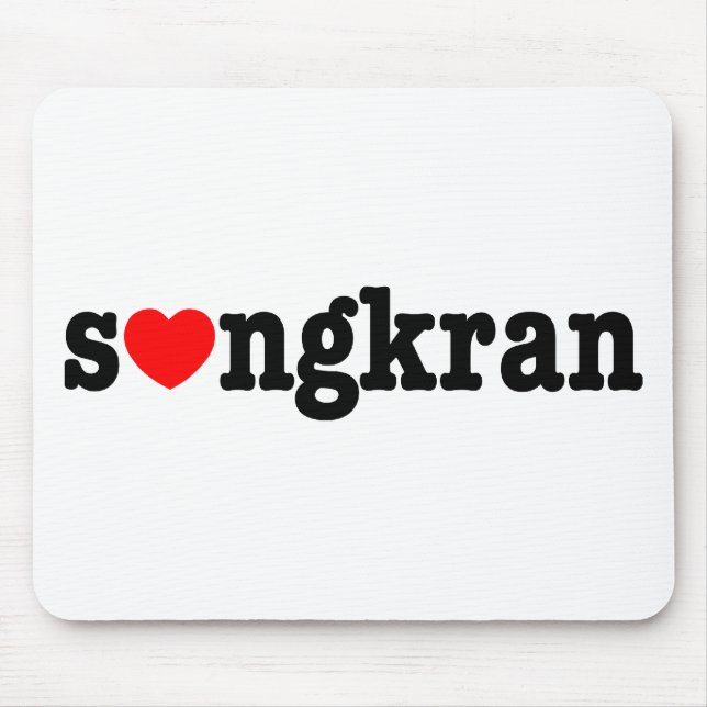 Alfombrilla De Ratón s ❤ ngkran ~ Heart (Love) Songkran (Frente)