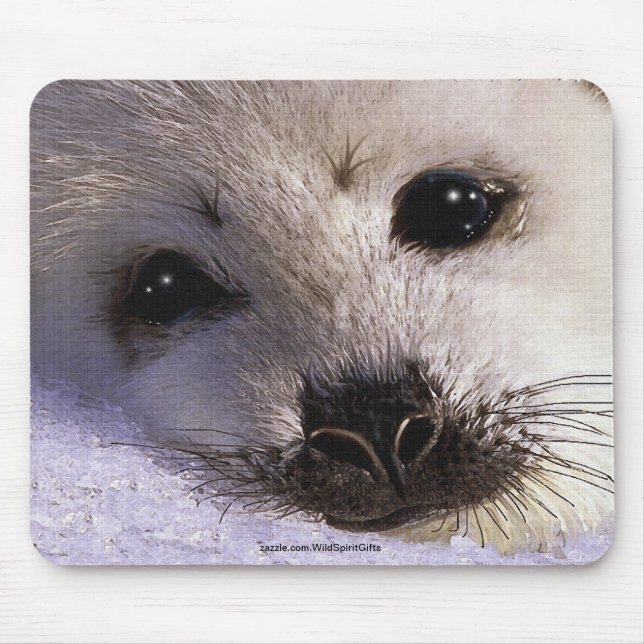 Alfombrilla De Ratón S.O.S. AHORRA NUESTRO HARP SEALS Wildlife Mousepad (Frente)