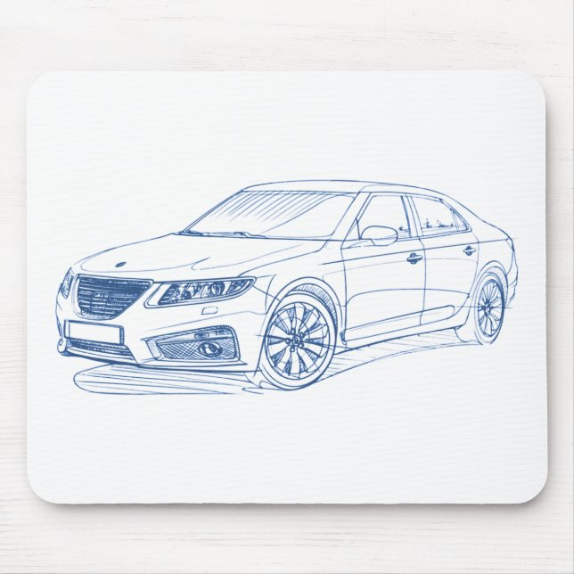 Alfombrilla De Ratón Saab 9-5 2011 (Frente)