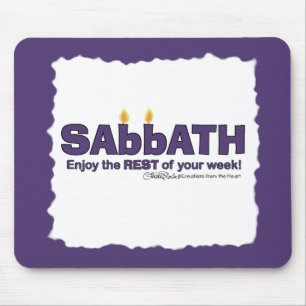Alfombrilla De Ratón Sabbath con velas - Disfruta del RESTO de tu seman