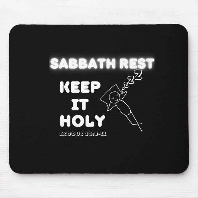 Alfombrilla De Ratón Sabbath Rest Keep It Holy Graphic Design (Frente)