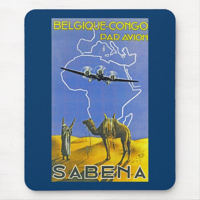 Alfombrilla De Ratón Sabena ~ Congo belga (Frente)