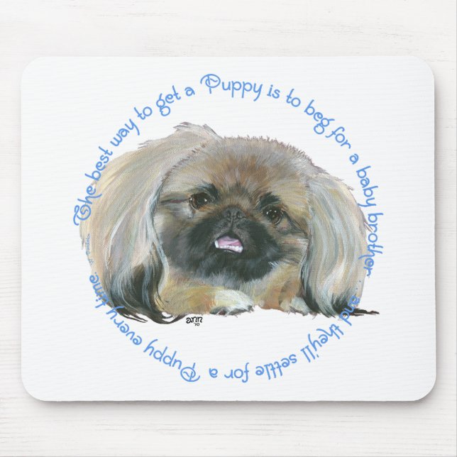 Alfombrilla De Ratón Sabiduría de los Pekingeses - Cómo conseguir un Ca (Frente)