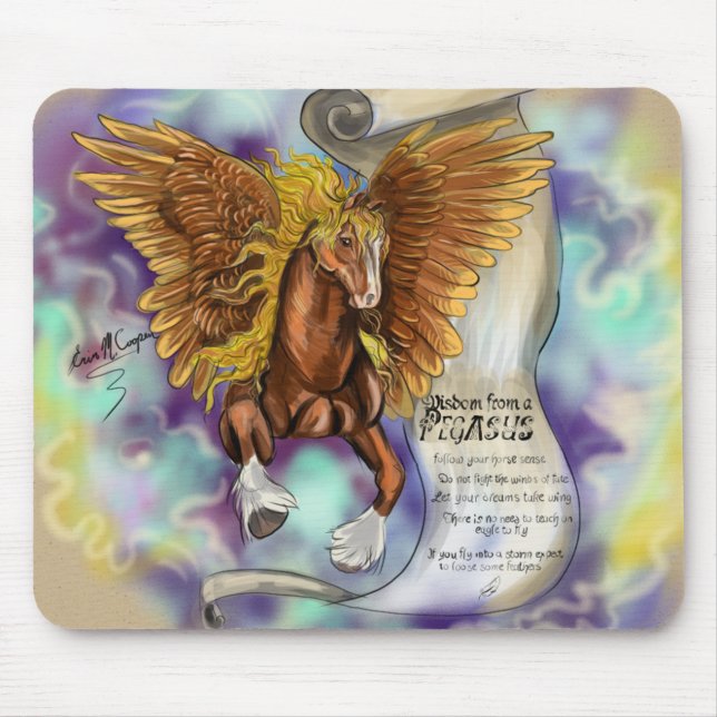 Alfombrilla De Ratón Sabiduría de un Pegaso, mousepad (Frente)
