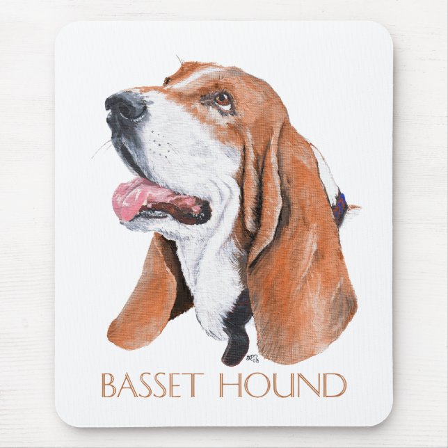 Alfombrilla De Ratón Sabueso Basset (Frente)