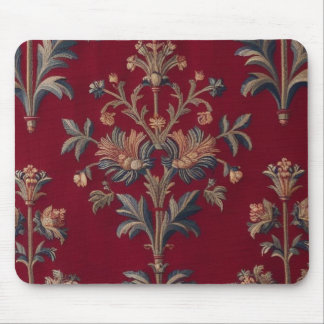 Alfombrilla De Ratón Sac broderie medievale fleurie en rouge bordeaux